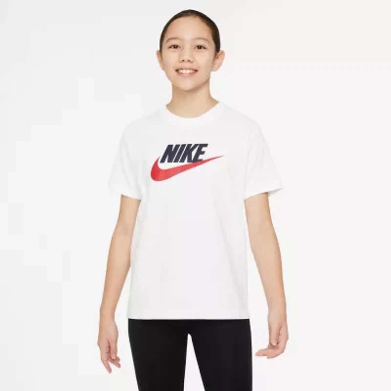 Nike Futura Big Kid Unisex Crew Neck Short Sleeve Regular Fit Graphic T-Shirt