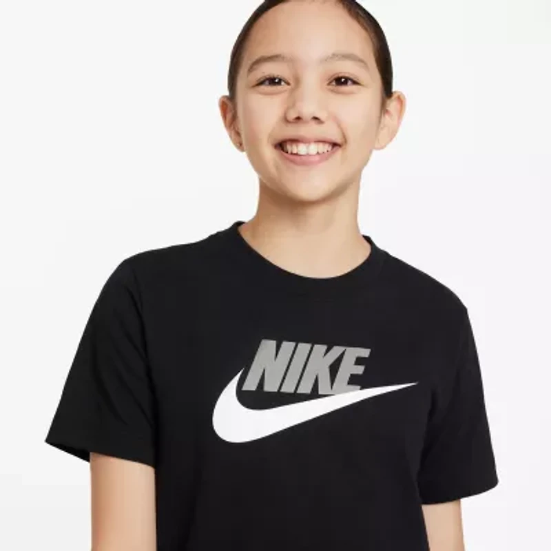 Nike Futura Big Kid Unisex Crew Neck Short Sleeve Regular Fit Graphic T-Shirt