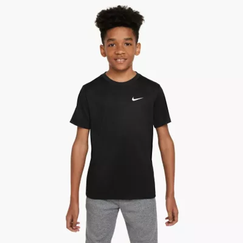 Nike Dri-Fit Swoosh Big Kid Unisex Crew Neck Short Sleeve Regular Fit Graphic T-Shirt