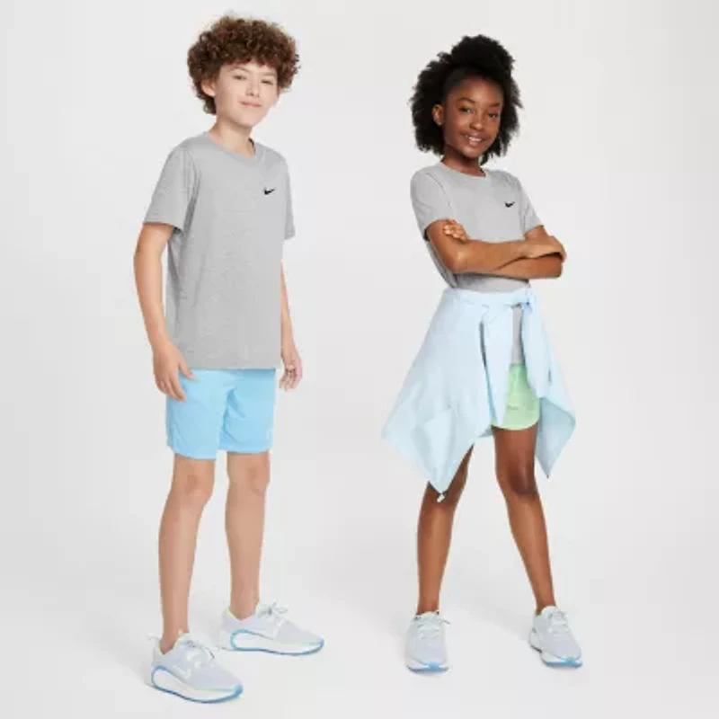 Nike Dri-Fit Swoosh Big Kid Unisex Crew Neck Short Sleeve Regular Fit Graphic T-Shirt