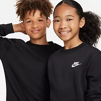 Nike Club Big Kid Unisex Crew Neck Fleece Long Sleeve Sweatshirt