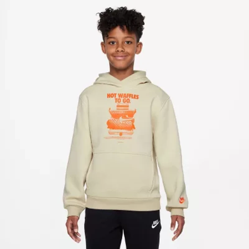 Nike Waffle Big Kid Unisex Long Sleeve Fleece Hoodie
