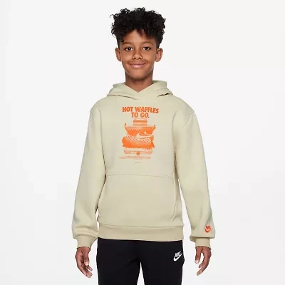 Nike Waffle Big Kid Unisex Long Sleeve Fleece Hoodie