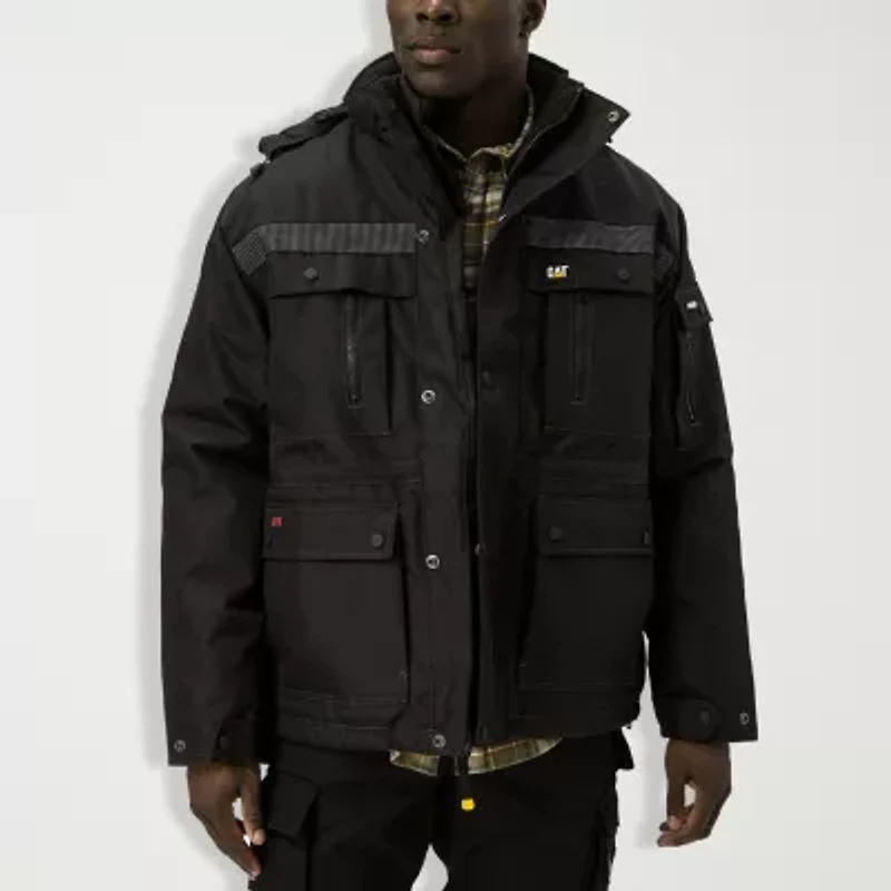 CAT Heavy Insulated Mens Hooded Water Resistant Heavyweight Parka