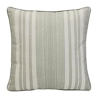 Outdoor Dècor 18 X 18 In Printed Stripe Sage Square Throw Pillow