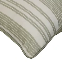 Outdoor Dècor 18 X 18 In Printed Stripe Sage Square Throw Pillow