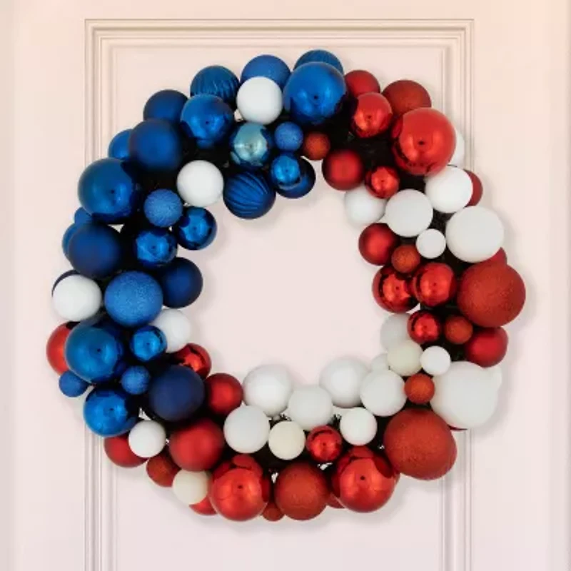 Northlight 22in Glittered Ornament Wreath