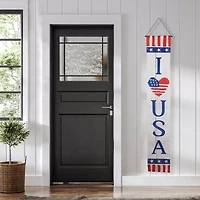 Northlight 71in Set Of 2 Stars And Stripes "I Heart Usa" And "God Bless America" 2-pc. Wall Sign