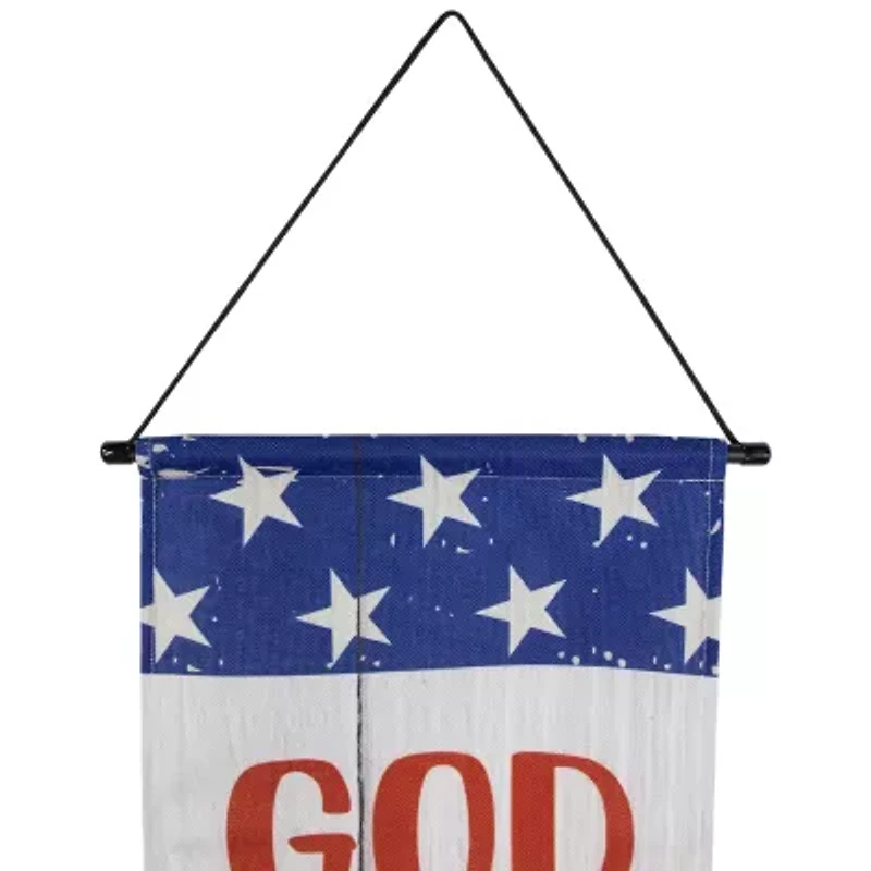 Northlight 71in Set Of 2 Stars And Stripes "I Heart Usa" And "God Bless America" 2-pc. Wall Sign