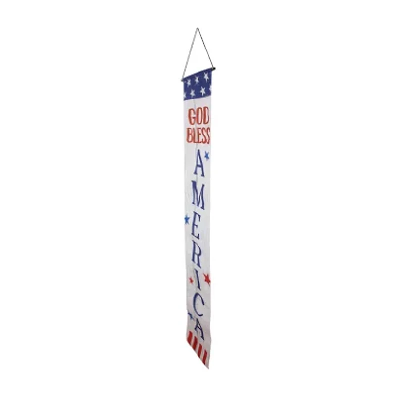 Northlight 71in Set Of 2 Stars And Stripes "I Heart Usa" And "God Bless America" 2-pc. Wall Sign
