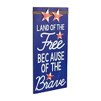 Northlight 23.5in Set Of 2 God Bless The Usa And Land Of The Free Wooden Americana Wood Wall Art