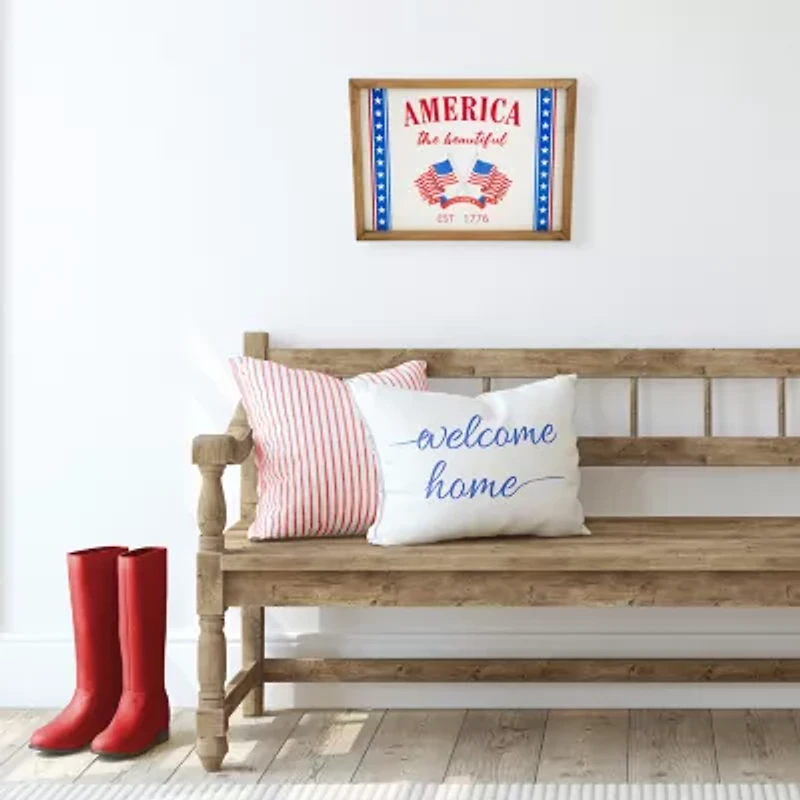 Northlight 15.75in America The Beautiful Wall Sign
