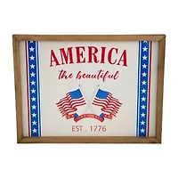 Northlight 15.75in America The Beautiful Wall Sign