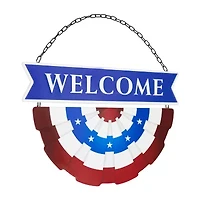 Northlight 19.5in " Welcome" Metal Wall Sign