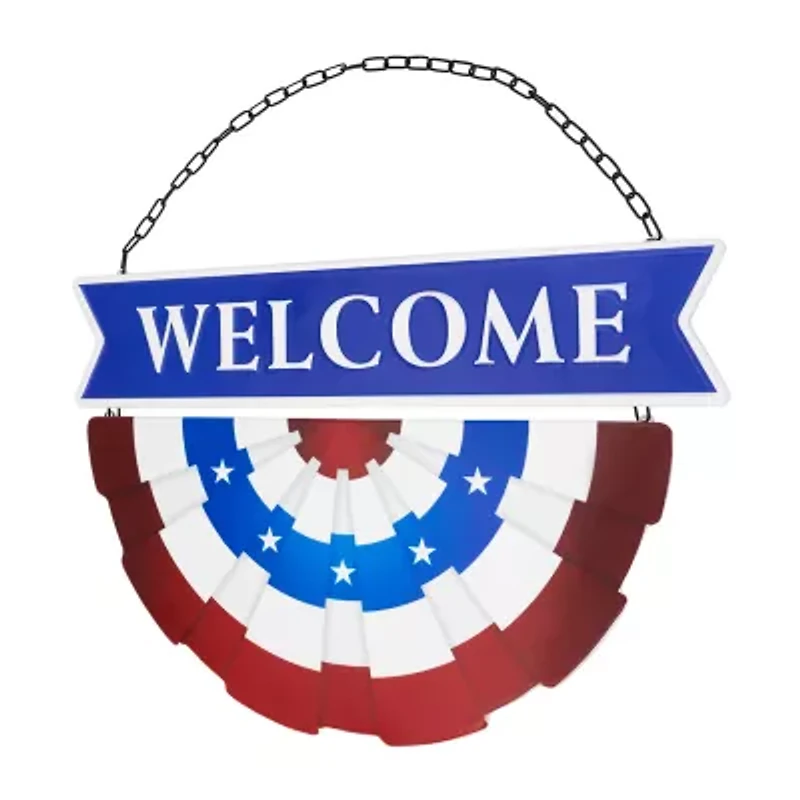 Northlight 19.5in " Welcome" Metal Wall Sign