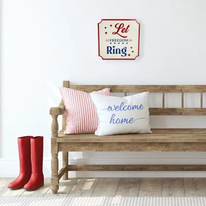 Northlight 11.75in Let Freedom Ring Wall Sign
