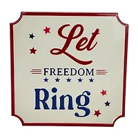 Northlight 11.75in Let Freedom Ring Wall Sign