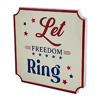 Northlight 11.75in Let Freedom Ring Wall Sign