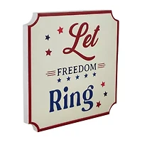 Northlight 11.75in Let Freedom Ring Wall Sign