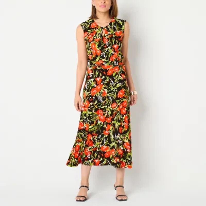 Black Label by Evan-Picone Knit Womens Mid Rise Maxi Skirt