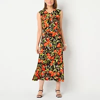 Black Label by Evan-Picone Knit Womens Mid Rise Maxi Skirt