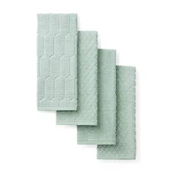Martha Stewart Honeycomb Chambray 4-pc. Kitchen Towel Set