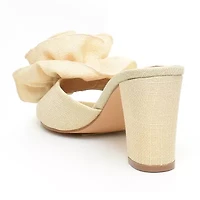 Nicole Miller Womens Poofy Heeled Sandals