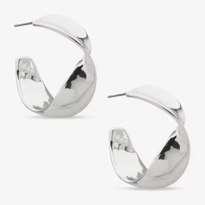 Worthington Womens 27.9mm Hoop Earrings
