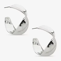 Worthington Womens 27.9mm Hoop Earrings