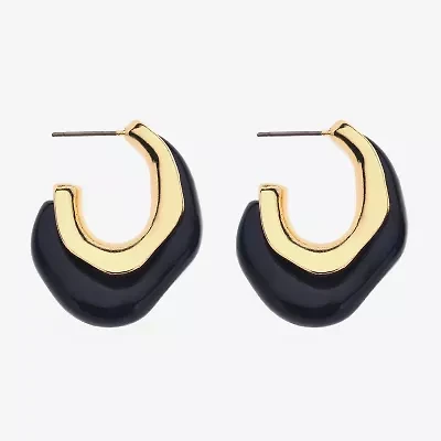 Bijoux Bar Womens 1 1/2 Inch Hoop Earrings