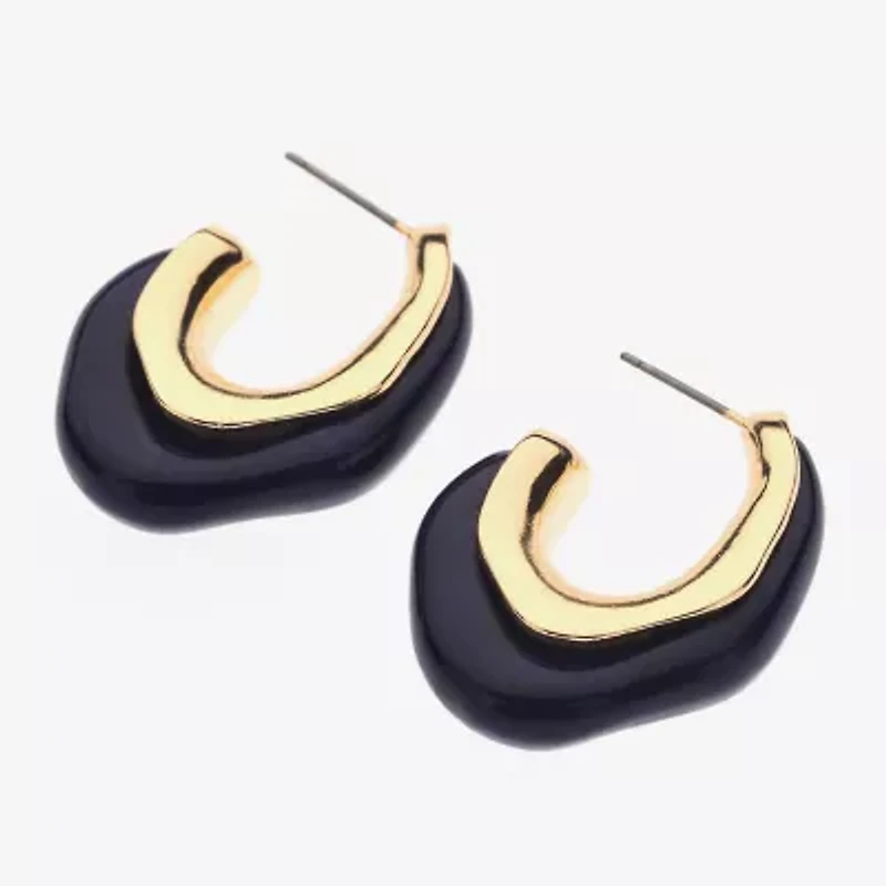 Bijoux Bar Womens 1 1/2 Inch Hoop Earrings