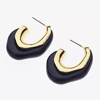 Bijoux Bar Womens 1 1/2 Inch Hoop Earrings