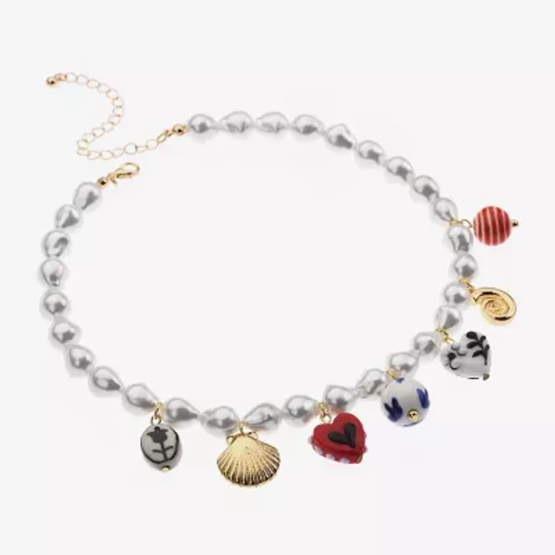 Bijoux Bar Womens 17 1/2 Inch Statement Necklace