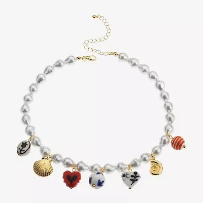 Bijoux Bar Womens 17 1/2 Inch Statement Necklace