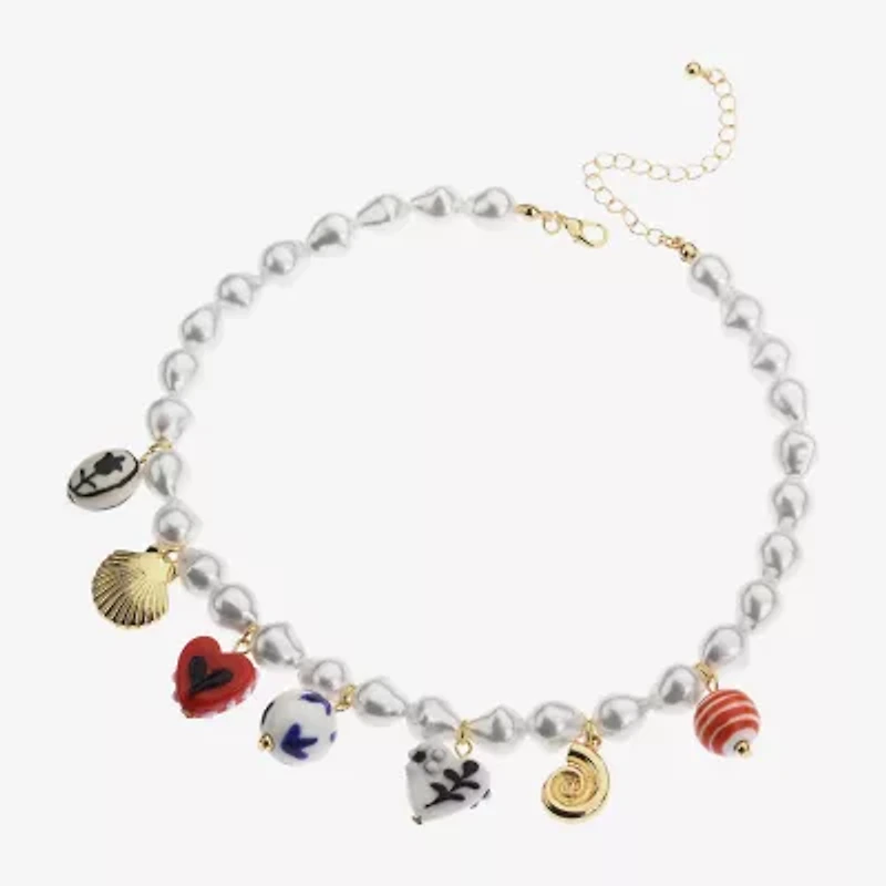 Bijoux Bar Womens 17 1/2 Inch Statement Necklace
