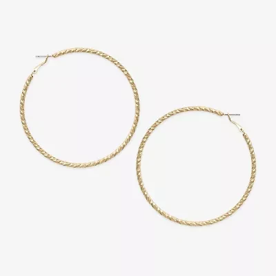 Bold Elements Womens 80mm Hoop Earrings