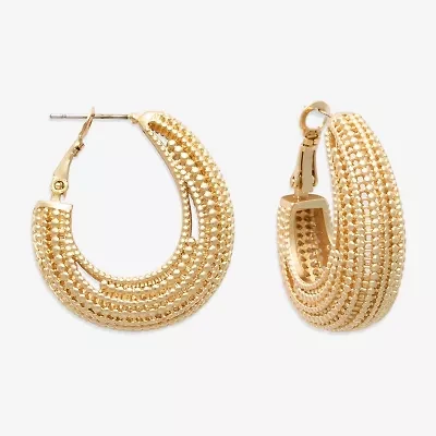 Bold Elements Womens 29.1mm Hoop Earrings