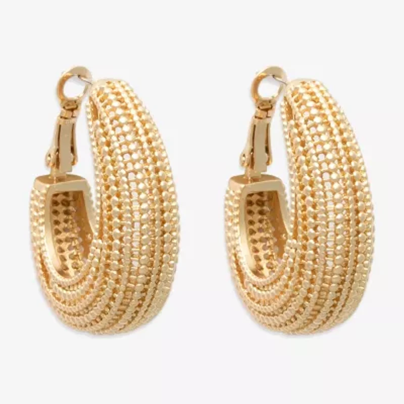 Bold Elements Womens 29.1mm Hoop Earrings