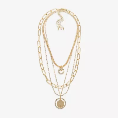 Bold Elements Gold Tone Womens 18 Inch Strand Necklace