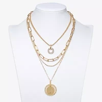 Bold Elements Gold Tone Womens 18 Inch Strand Necklace