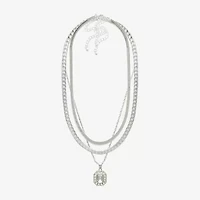 Bold Elements Silver Tone Womens 19 Inch Strand Necklace