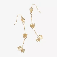 Mixit Womens Butterfly Drop Earrings