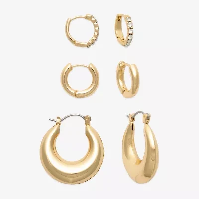 Mixit Womens 3 Pair Earring Set