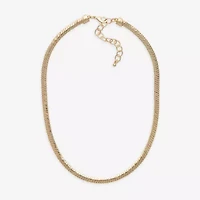 Bold Elements Gold Tone Womens 18 Inch Snake Chain Necklace