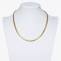 Bold Elements Gold Tone Womens 18 Inch Snake Chain Necklace