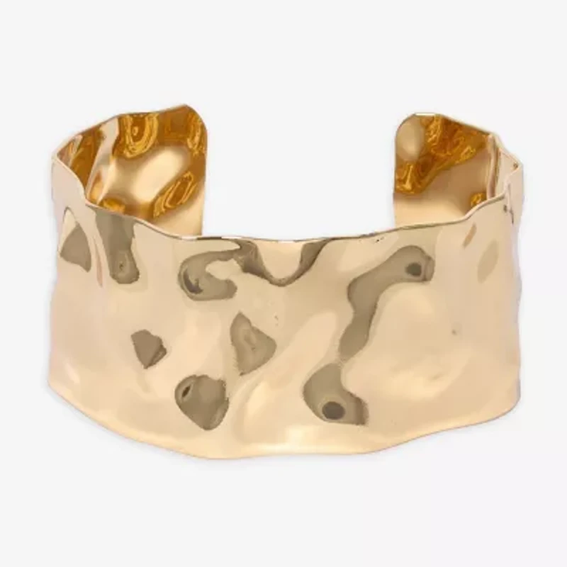 Bold Elements Gold Tone Womens Cuff Bracelet