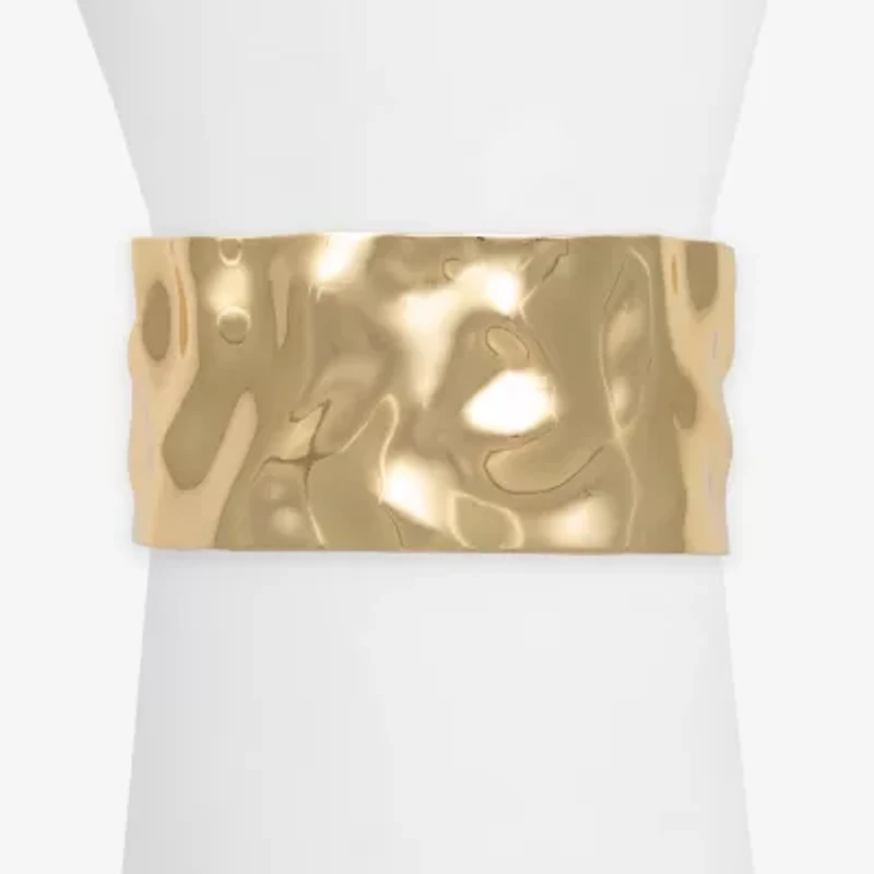 Bold Elements Gold Tone Womens Cuff Bracelet