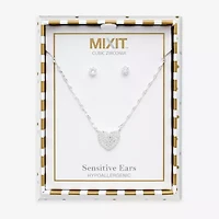Mixit Womens Glass Hypoallergenic 2-pc. Jewelry Set