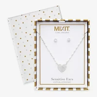 Mixit Womens Glass Hypoallergenic 2-pc. Jewelry Set