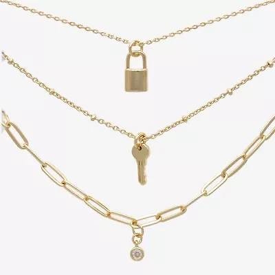 Mixit Womens Glass Hypoallergenic 3-pc. Necklace Set